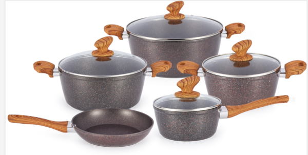 TY24 Grey granite cookware set  small bulk ready to ship
