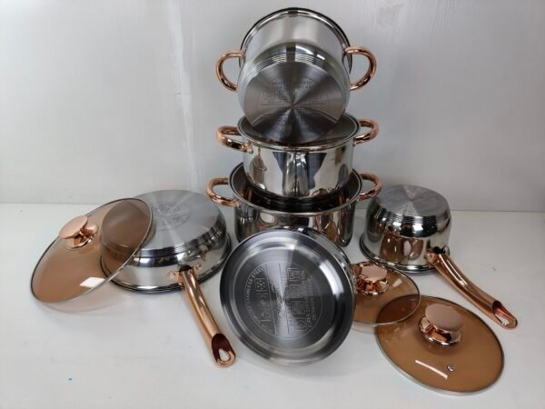 YT30 11 pcs Stainless Steel Cookware Set Small Bulk Wholesale - Image 2