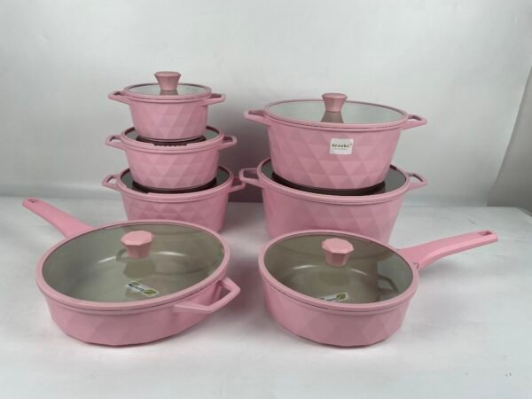 Pink Big Diamond cookware set