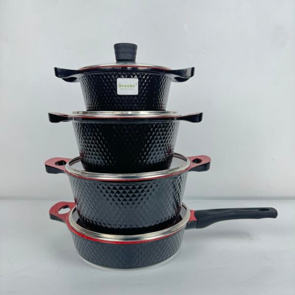 Black Small Diamon Cookware Set - Image 3