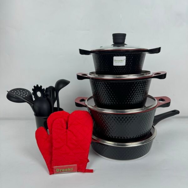 Black Small Diamon Cookware Set