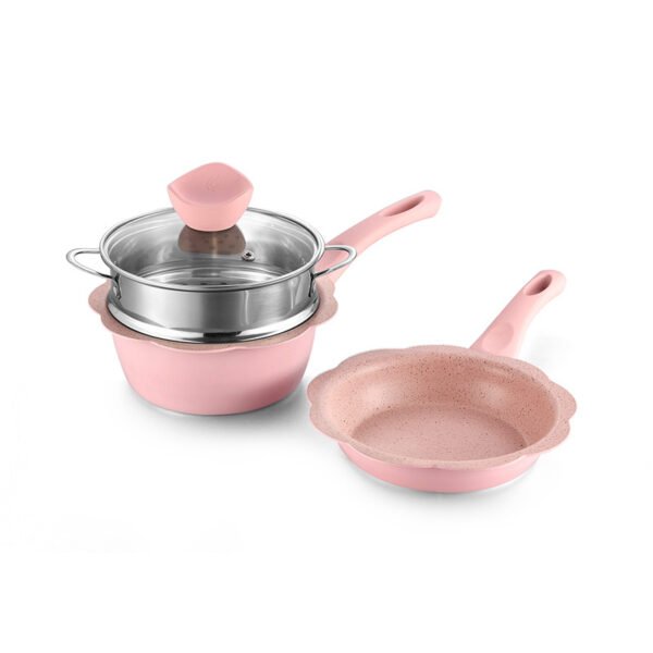LH-1  Baby Food  4 pcs Cookware Set with Steamer  Small Bulk Wholesale Customized LOGO