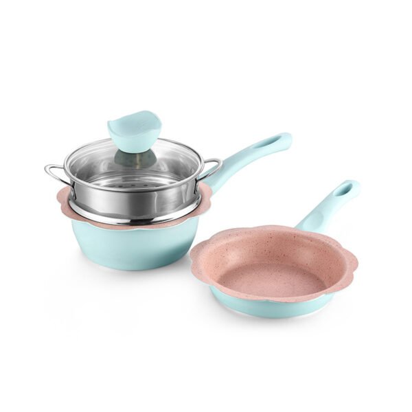 LH-1  Baby Food  4 pcs Cookware Set with Steamer  Small Bulk Wholesale Customized LOGO - Image 5