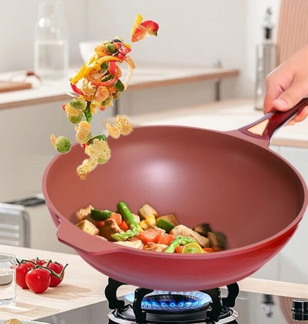 LH-2 Non-stick 3 pcs Cookware Set with Steamer Small Bulk Wholesale Customized LOGO - Image 3