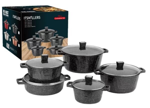 SN-9 10 pcs Goldencis cookware set
